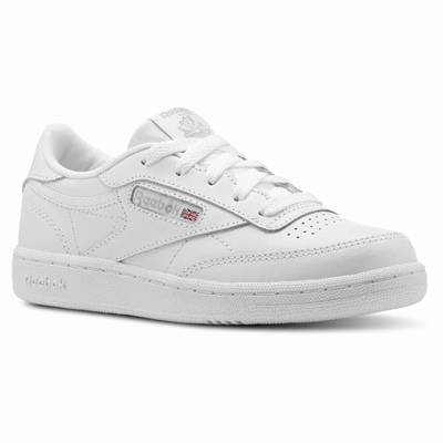 Reebok Club C Shoes For Boys Colour:White/Grey